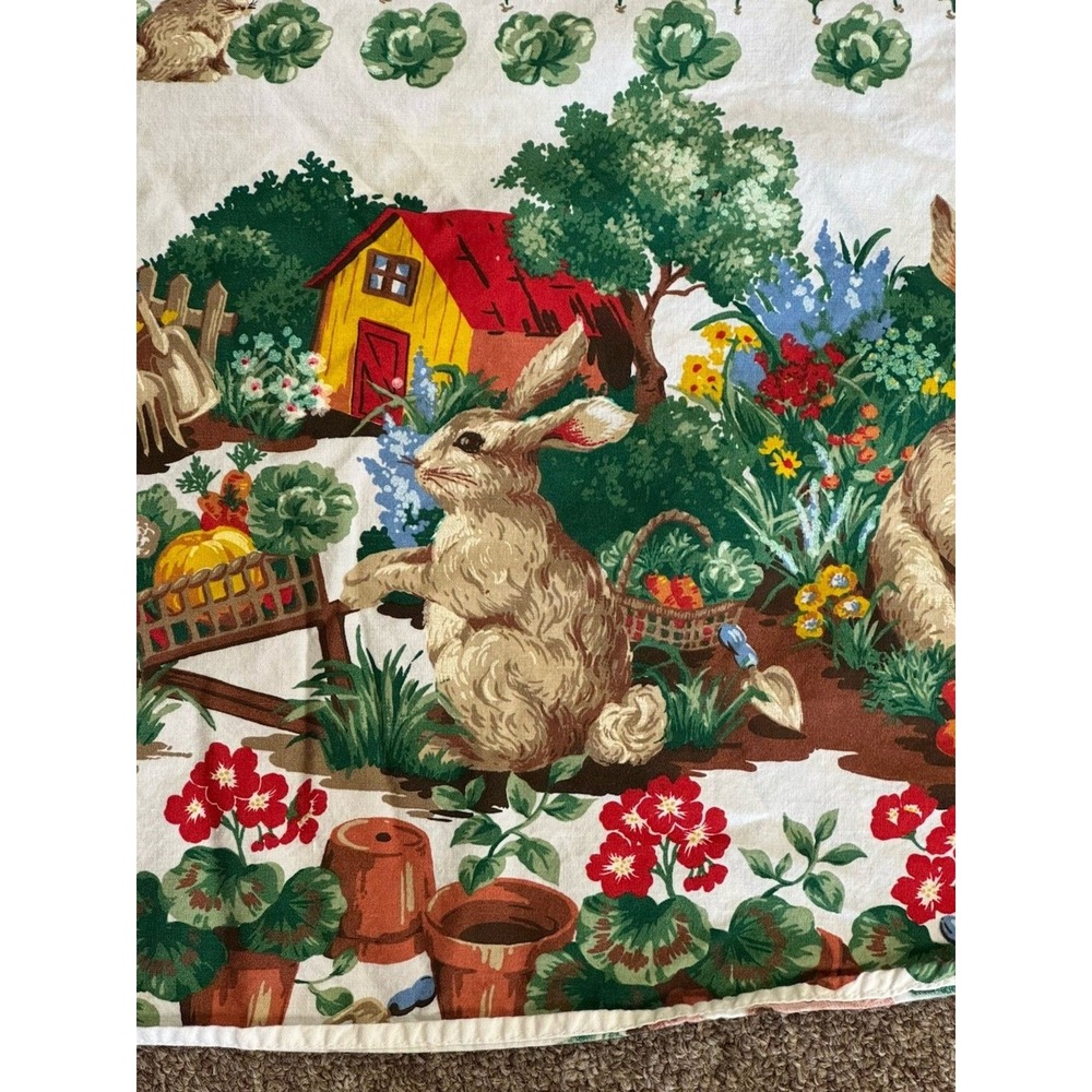 Oval 78x54Wilton Court Easter Tablecloth Rabbits In Country Garden Peter Rabbit